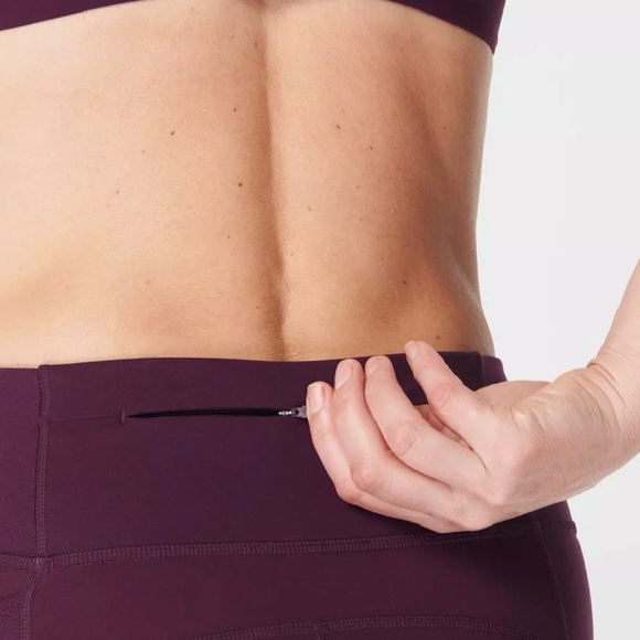 Sweaty Betty Power 7/8 Leggings Midnight Cherry Purple Sculpting Fit Side Pocket - Picture 15 of 15